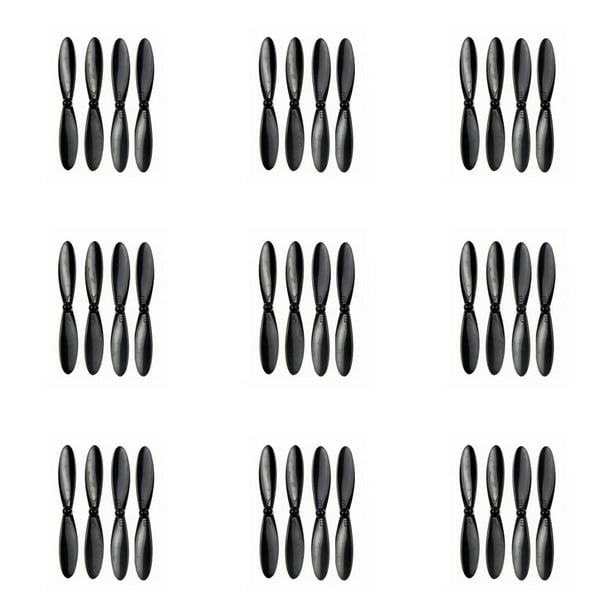 Blue Mini Drone Propeller Blade Set All Black Props Propellers 4 Pack